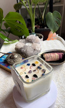 Load image into Gallery viewer, Energy Crystal Adorned Chakra Candle for Unblocking and Aligning Chakras
